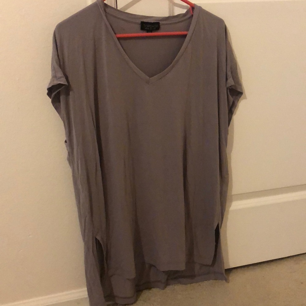 purple flowy top